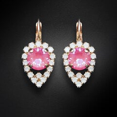 Серьги "Дива (Lotus Pink DeLite)" с кристаллами Swarovski™ hinta ja tiedot | Korvakorut | hobbyhall.fi