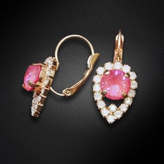 Серьги "Дива (Lotus Pink DeLite)" с кристаллами Swarovski™ hinta ja tiedot | Korvakorut | hobbyhall.fi