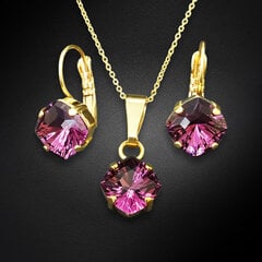 Комплект "Мистика (Amethyst)" с кристаллами Swarovski™ hinta ja tiedot | Korusetit | hobbyhall.fi