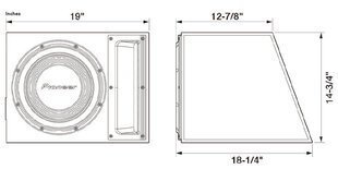 Pioneer TS-A300B subwoofer hinta ja tiedot | Autokaiuttimet | hobbyhall.fi