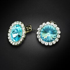 Серьги "Кларис X (Aqua Bohemica)" с кристаллами Preciosa™ hinta ja tiedot | Korvakorut | hobbyhall.fi