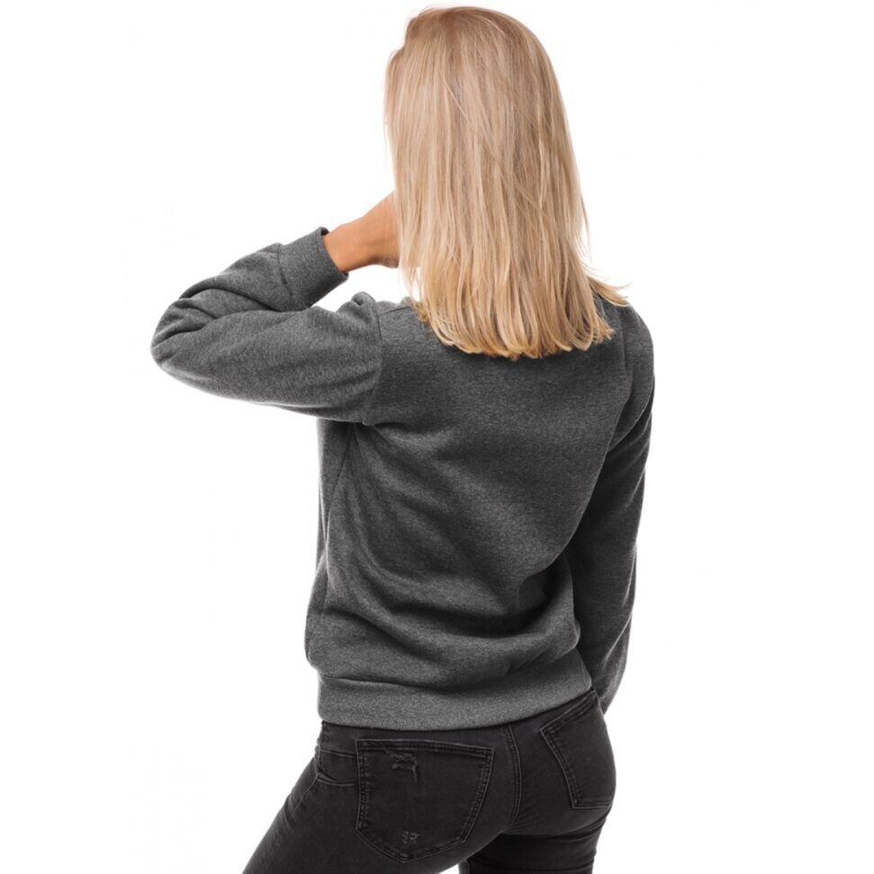 Tamsiai pilkas moteriškas džemperis be gobtuvo No ProbLama hinta ja tiedot | Naisten hupparit, collegepaidat ja villapaidat | hobbyhall.fi