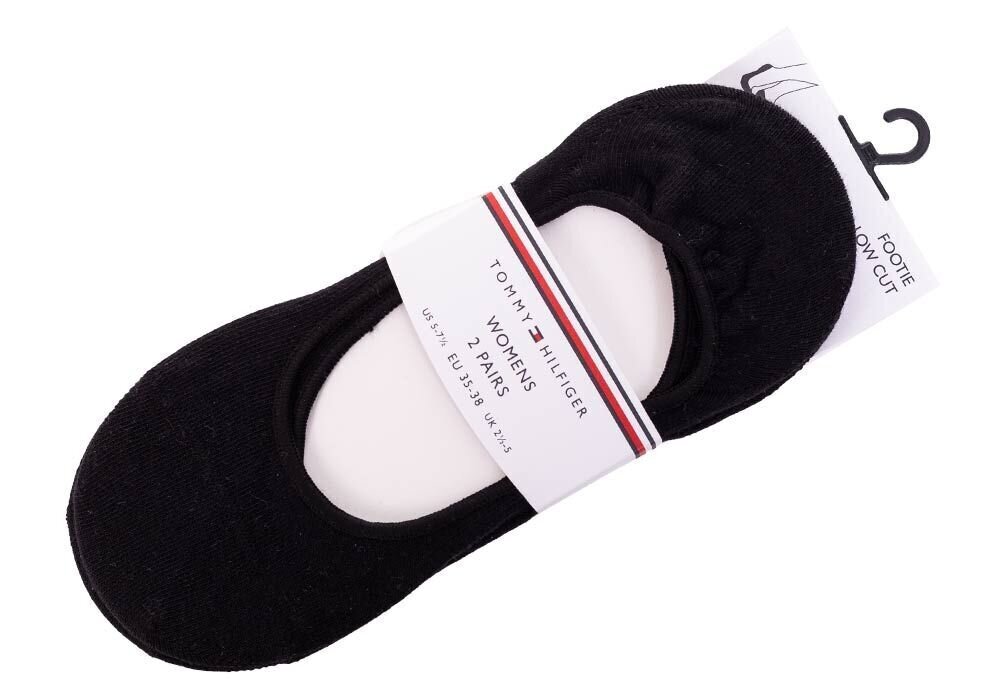 Footsies TOMMY HILFIGER Black 2 Pack 343025001-200 hinta ja tiedot | Naisten sukat | hobbyhall.fi