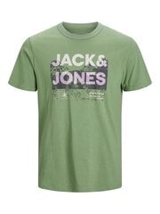 JACK & JONES meeste T-särk 12210420*04, roheline/beež hinta ja tiedot | Miesten T-paidat | hobbyhall.fi