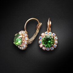 Серьги "Великолепие II (Fern Green)" с кристаллами Swarovski™ hinta ja tiedot | Korvakorut | hobbyhall.fi