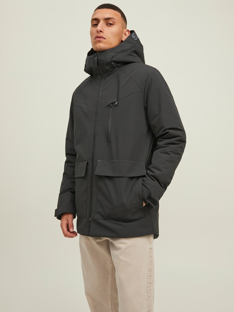 Jack & Jones meeste parka 120g 12216910*01, must hinta ja tiedot | Miesten ulkoilutakit | hobbyhall.fi