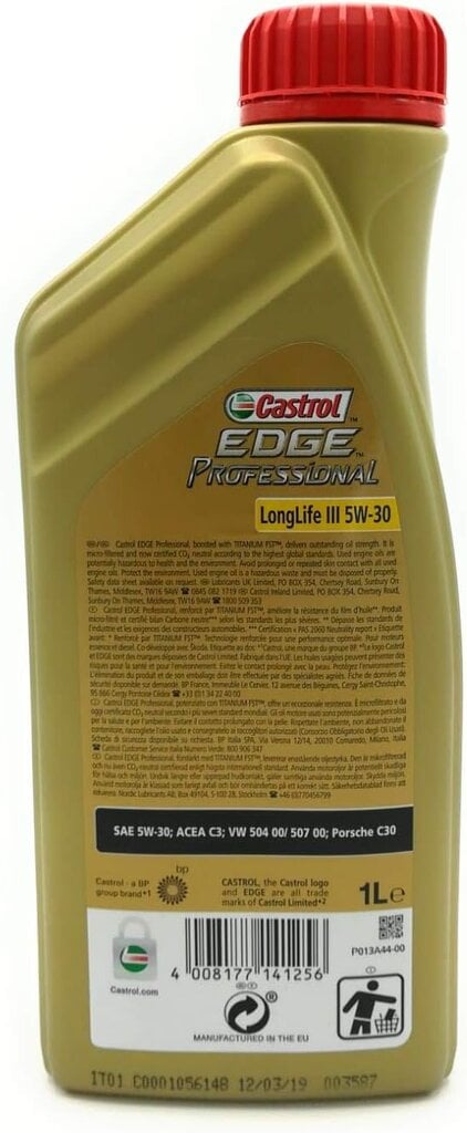 Castrol 157Ebe Edge Professional Longlife III 5 W-30 hinta ja tiedot | Autokemikaalit | hobbyhall.fi