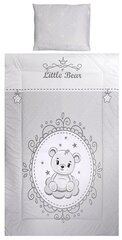 Lorelli lasten vuodevaatesetti Smile Grey, 95x140, 5 osaa hinta ja tiedot | Vuodevaatteet lapsille | hobbyhall.fi