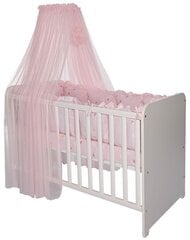 Lasten sängyn baldakiini Lorelli Pom Pom, vaaleanpunainen, 480x160 cm hinta ja tiedot | Vauvan tyynyt ja peitot | hobbyhall.fi
