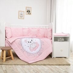 Lorelli lasten vuodevaatesetti Little Bear Pink, 110x70, 8 osaa hinta ja tiedot | Vuodevaatteet lapsille | hobbyhall.fi