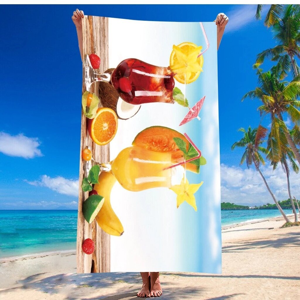 Rantapyyhe Drink, 100x180 cm hinta ja tiedot | Pyyhkeet | hobbyhall.fi