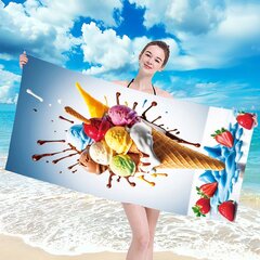 Rantapyyhe Ice cream, 100x180 cm hinta ja tiedot | Pyyhkeet | hobbyhall.fi