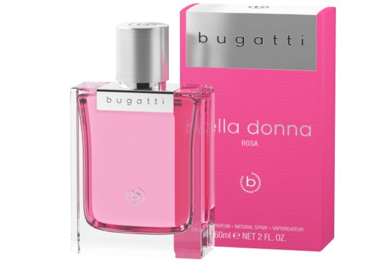 Hajuvesi Bugatti Bella Donna Rosa EDP naisille, 60 ml hinta ja tiedot | Naisten hajuvedet | hobbyhall.fi