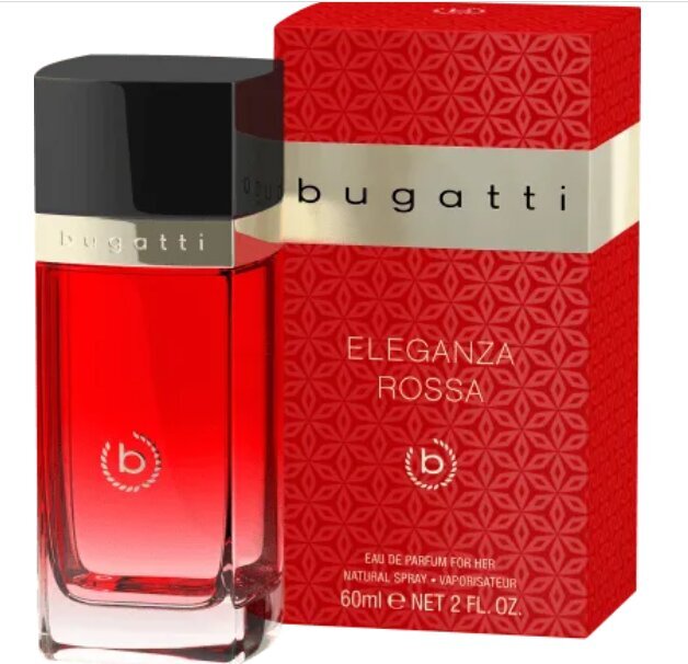 Hajuvesi Bugatti Eleganza Rossa EDP naisille, 60 ml hinta ja tiedot | Naisten hajuvedet | hobbyhall.fi