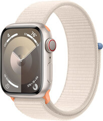 APPLE Watch Series 9 GPS + Cellular 41mm Starlight Aluminium Case with Starlight Sport Loop hinta ja tiedot | Älykellot | hobbyhall.fi