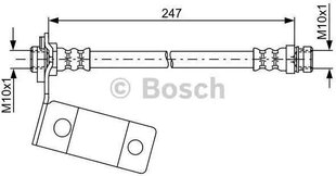 BOSCH jarruletku Hyundai Santa Fe I (sm) 1987481765 5881226100 5881226100 hinta ja tiedot | Lisätarvikkeet autoiluun | hobbyhall.fi