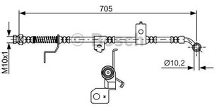 BOSCH jarruletku 1987481759 587323D000 hinta ja tiedot | Lisätarvikkeet autoiluun | hobbyhall.fi