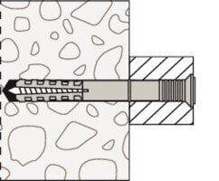 Vasarattu tappi N S 6x80/50 mm, 50 kpl. hinta ja tiedot | Kiinnitystarvikkeet | hobbyhall.fi