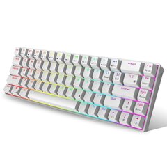 Royal Kludge RK G68, Red switches, valkoinen hinta ja tiedot | Näppäimistöt | hobbyhall.fi