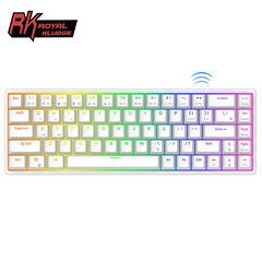 Royal Kludge RK G68, Red switches, valkoinen hinta ja tiedot | Näppäimistöt | hobbyhall.fi