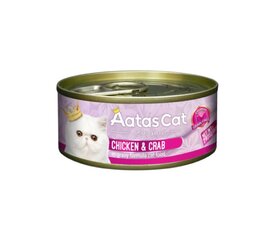 Aatas Cat Creamy Chicken&Crab, 80 g x 24 hinta ja tiedot | Kissanruoka | hobbyhall.fi