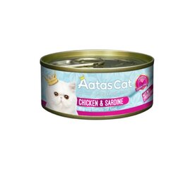 Aatas Cat Creamy Chicken&Sardine, 80 g x 24 hinta ja tiedot | Kissanruoka | hobbyhall.fi