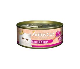 Aatas Cat Creamy Chicken&Tuna, 80 g x 24 hinta ja tiedot | Kissanruoka | hobbyhall.fi