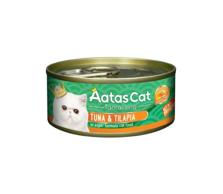 Aatas Cat Tantalizing Tuna&Tilapia viljaton kissan märkäruoka, 80 g x 24 hinta ja tiedot | Kissanruoka | hobbyhall.fi