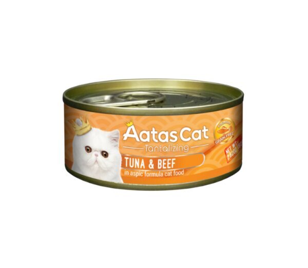 Aatas Cat Tantalizing Tuna&Beef, 80 g x 24 hinta ja tiedot | Kissanruoka | hobbyhall.fi