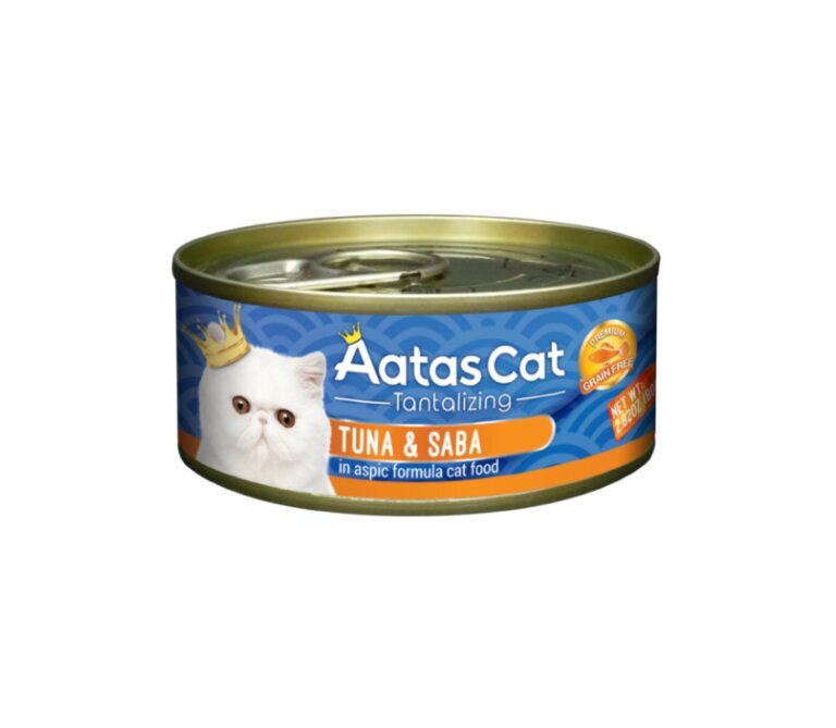 Aatas Cat Tantalizing Tuna&Saba viljaton kissan märkäruoka, 80 g x 24 hinta ja tiedot | Kissanruoka | hobbyhall.fi