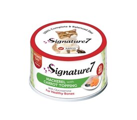 Signature 7 Makrilli porkkanalla kissan märkäruoka, 70 g x 12 hinta ja tiedot | Kissanruoka | hobbyhall.fi