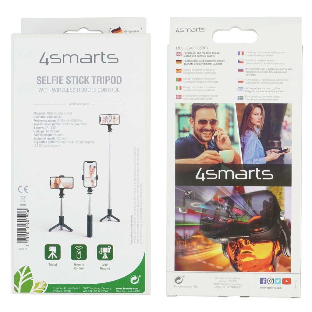 4smarts P540572 hinta ja tiedot | Selfie-tikut ja -telineet | hobbyhall.fi