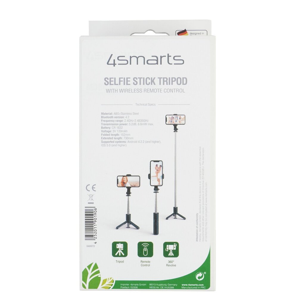 4smarts P540572 hinta ja tiedot | Selfie-tikut ja -telineet | hobbyhall.fi