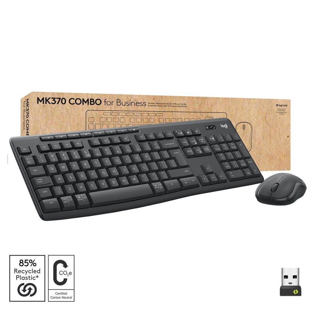 Logitech MK370 Combo for Business (920-012077) hinta ja tiedot | Näppäimistöt | hobbyhall.fi