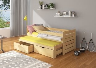 Lasten sänky ADRK Furniture Tomi 04 200x90 sivusuojalla, ruskea hinta ja tiedot | ADRK Furniture Huonekalut ja sisustus | hobbyhall.fi