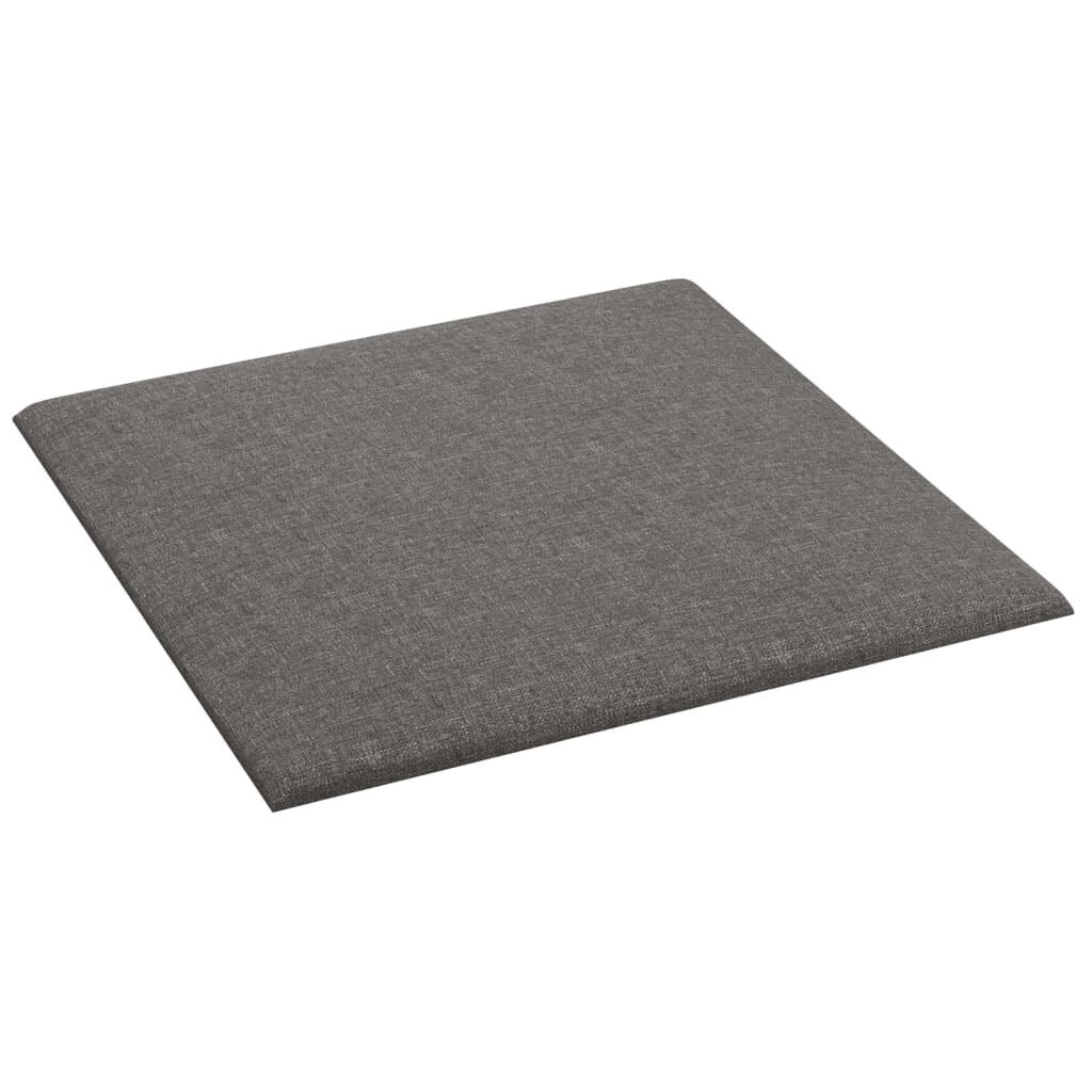 Seinäpaneelit, 12 kpl, harmaa, 30x30cm, kangas, 1,08m² hinta ja tiedot | Sisustuspaneelit | hobbyhall.fi