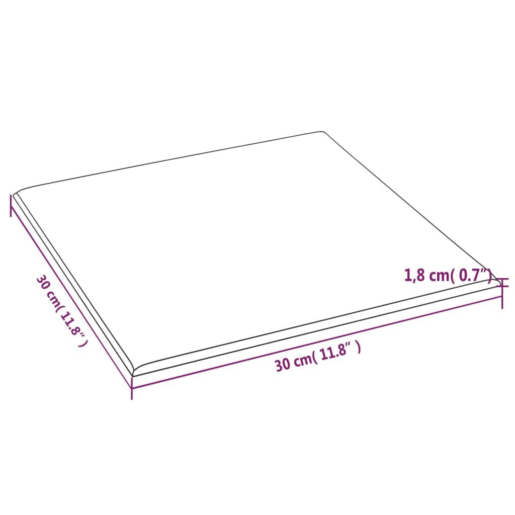 Seinäpaneelit, 12 kpl, harmaa, 30x30cm, kangas, 1,08m² hinta ja tiedot | Sisustuspaneelit | hobbyhall.fi