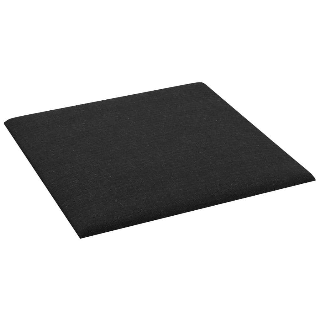 Seinäpaneelit, 12 kpl, musta, 30x30cm, kangas, 1,08m² hinta ja tiedot | Sisustuspaneelit | hobbyhall.fi