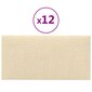 Seinäpaneelit, 12 kpl, kerma, 30x15cm, kangas, 0,54m² hinta ja tiedot | Sisustuspaneelit | hobbyhall.fi