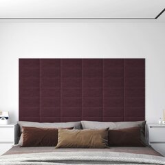 Seinäpaneelit, 12 kpl, violetti, 30x15cm, kangas, 0,54m² hinta ja tiedot | Sisustuspaneelit | hobbyhall.fi
