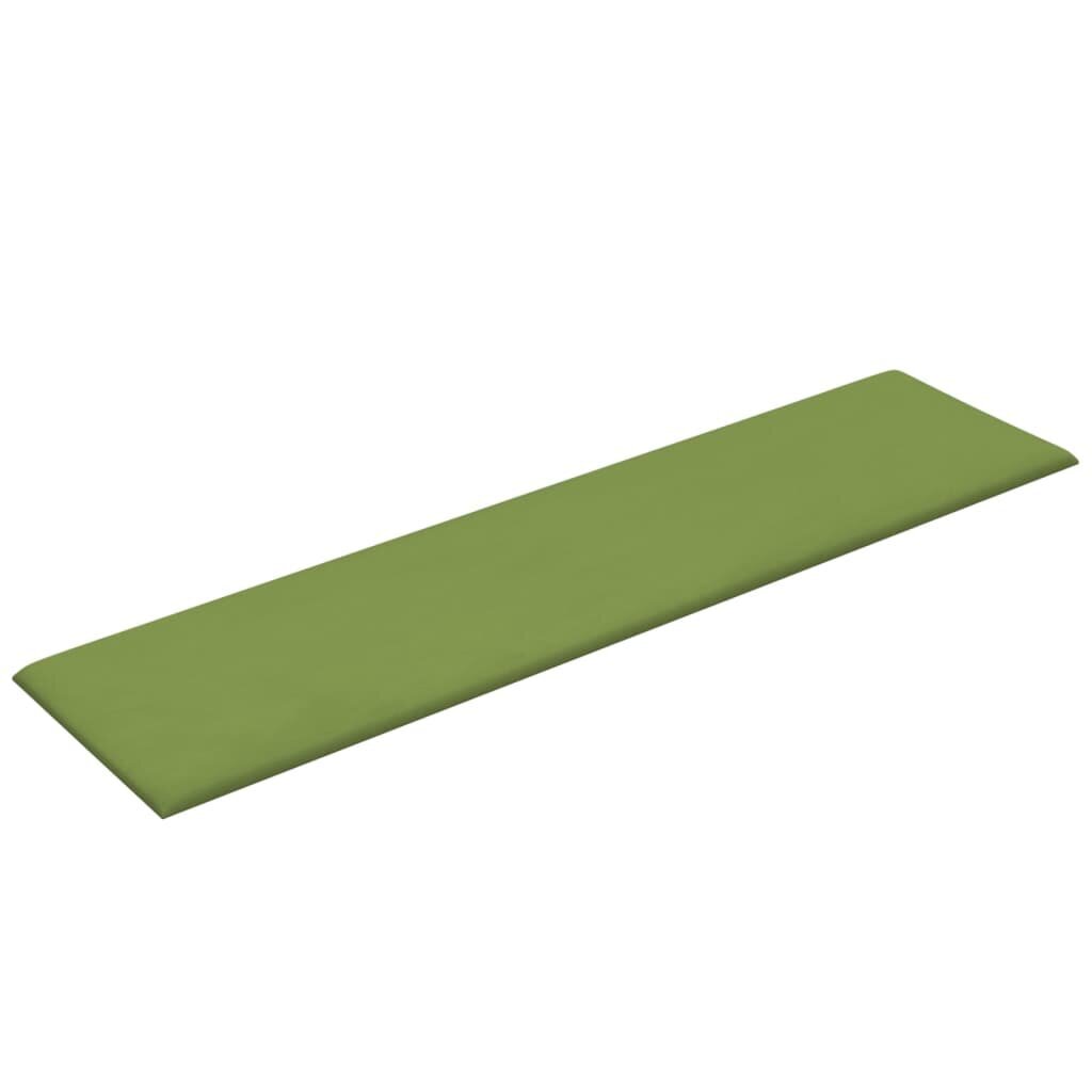 Seinäpaneelit, 12 kpl, vihreä, 60x15cm, sametti, 1,08m² hinta ja tiedot | Sisustuspaneelit | hobbyhall.fi