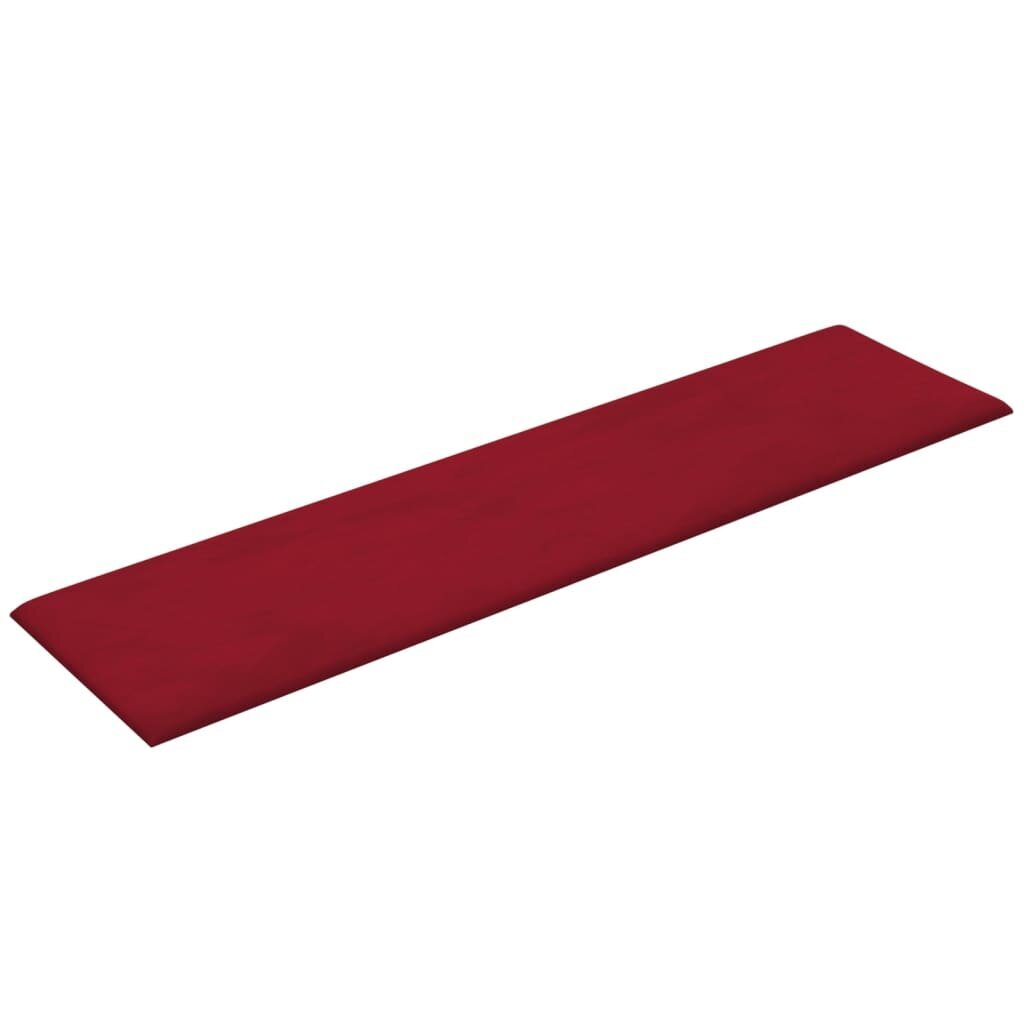 Seinäpaneelit, 12 kpl, viini, 60x15cm, sametti, 1,08m² hinta ja tiedot | Sisustuspaneelit | hobbyhall.fi