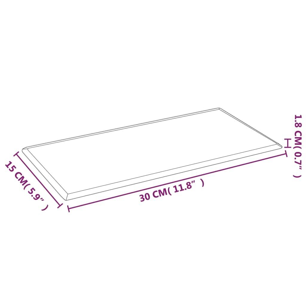 Seinäpaneelit, 12 kpl, viini, 30x15cm, keinonahka, 0,54m² hinta ja tiedot | Sisustuspaneelit | hobbyhall.fi