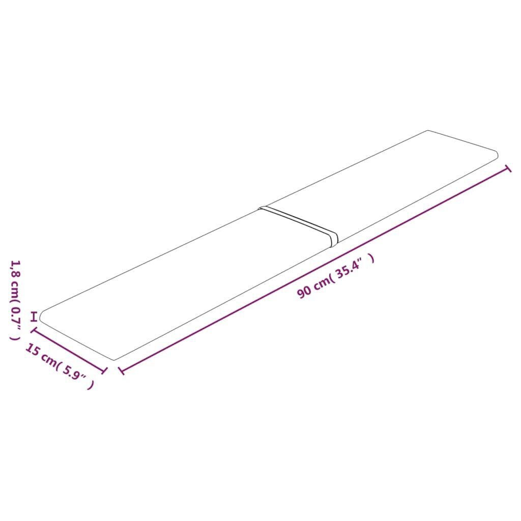 Seinäpaneelit, harmaa, 12 kpl, 90x15 cm, 1,62m² hinta ja tiedot | Sisustuspaneelit | hobbyhall.fi