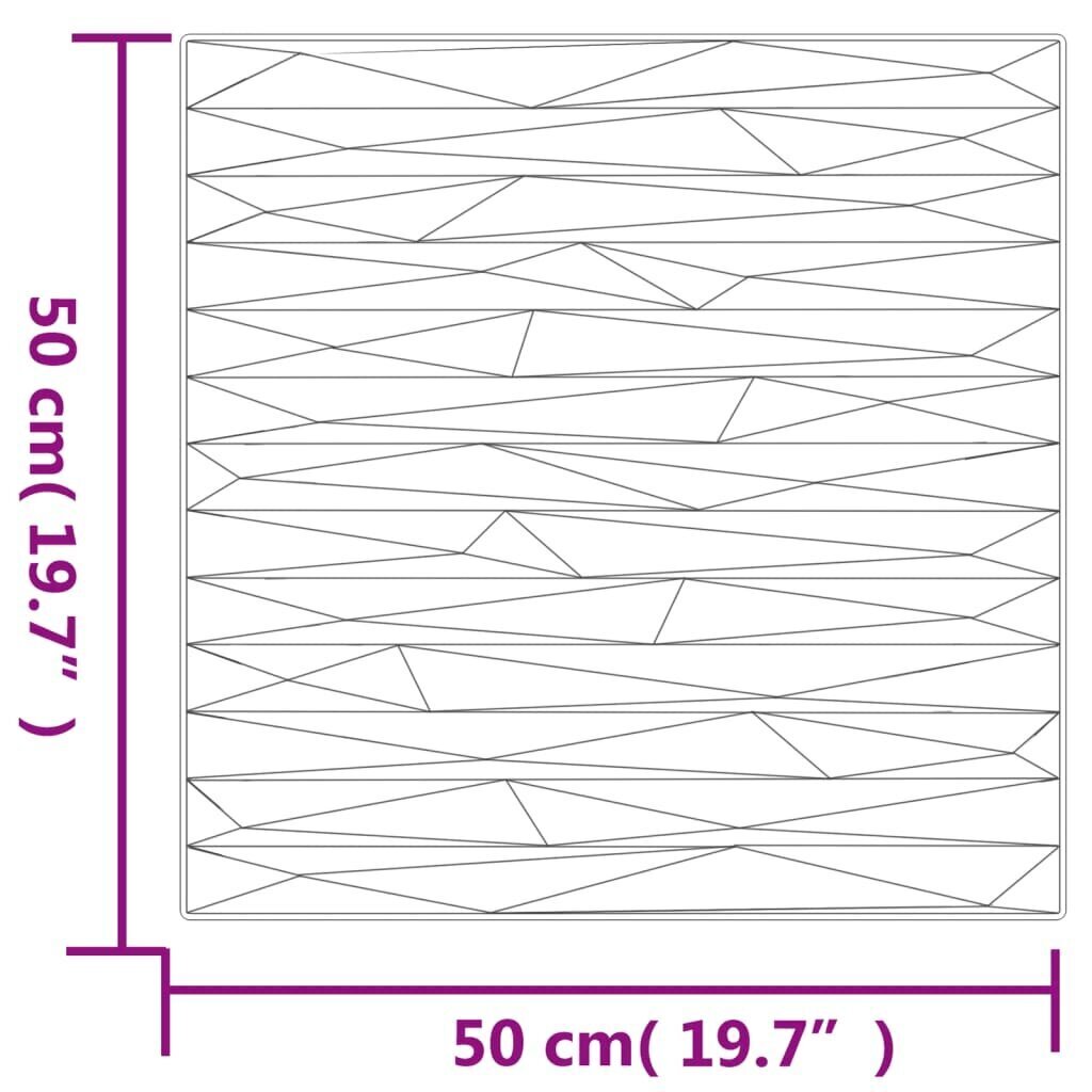 Seinäpaneelit vidaXL, 50x50 cm, musta hinta ja tiedot | Sisustuspaneelit | hobbyhall.fi