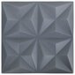 vidaXL 3D-seinäpaneelit 12 kpl 50x50 cm harmaa origami 3 m² hinta ja tiedot | Sisustuspaneelit | hobbyhall.fi