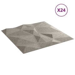 Seinäpaneelit vidaXL, 50x50 cm, harmaa hinta ja tiedot | Sisustuspaneelit | hobbyhall.fi