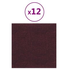 Seinäpaneelit, 12 kpl, violetti, 30x30cm, kangas, 1,08m² hinta ja tiedot | Sisustuspaneelit | hobbyhall.fi