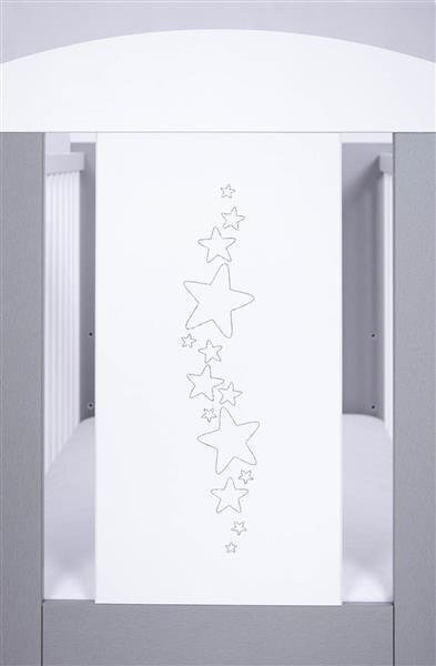 Pinnasänky Drewex Stars 60x120 cm, valkoinen/hopea hinta ja tiedot | Pinnasängyt | hobbyhall.fi