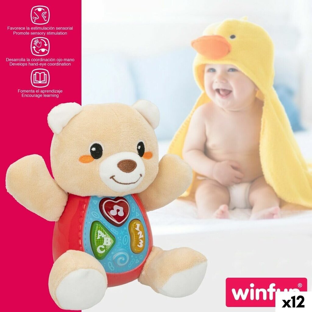 Pehmolelu äänillä Winfun Bear, 12 kpl. hinta ja tiedot | Pehmolelut | hobbyhall.fi